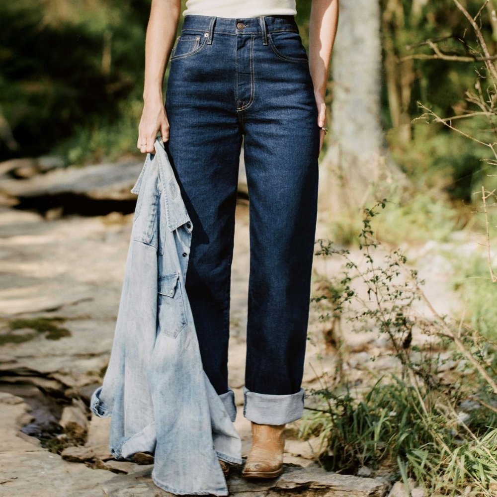 Imogene + Willie Catherine Indigo Selvage Rinse High Rise Jeans, Size 24